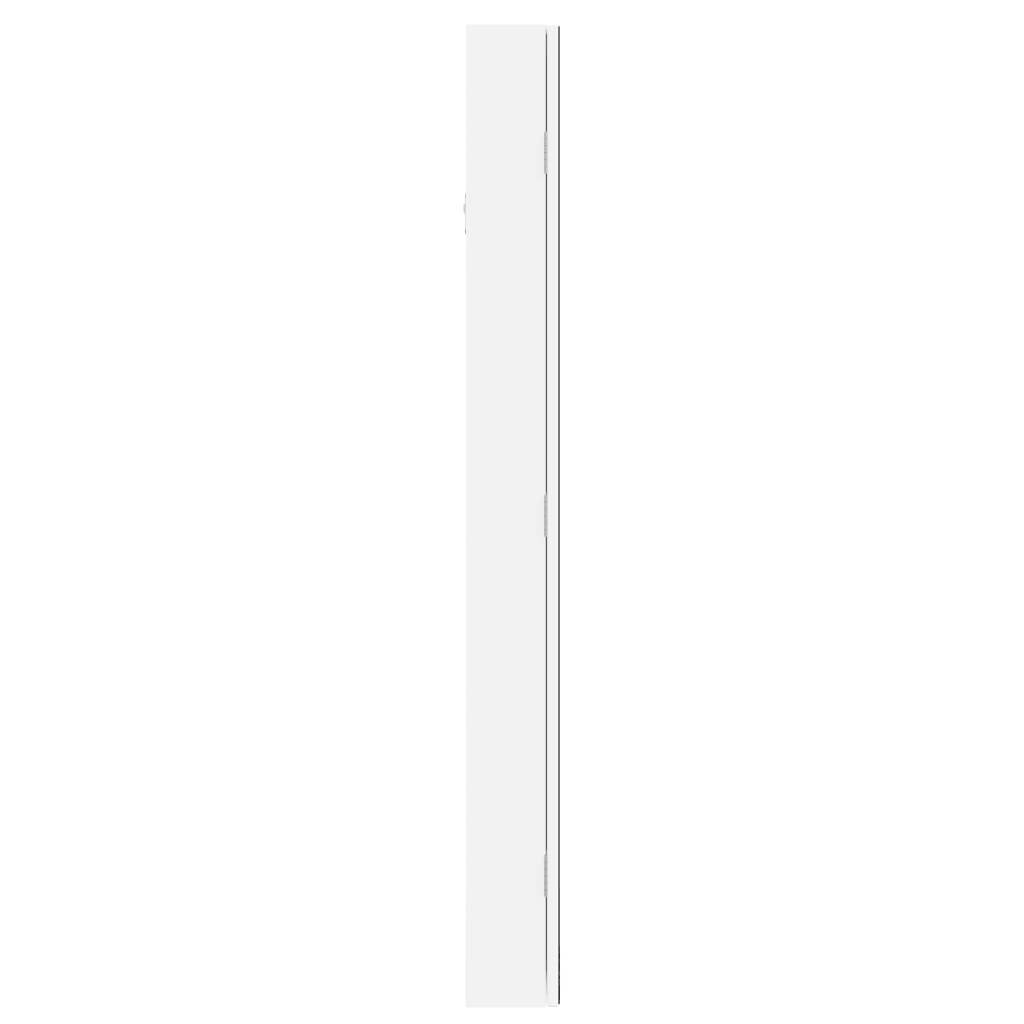 Miroir sur pied avec rangement - Armoire à bijoux avec miroir et éclairage LED mural blanc PC134 - Image 5