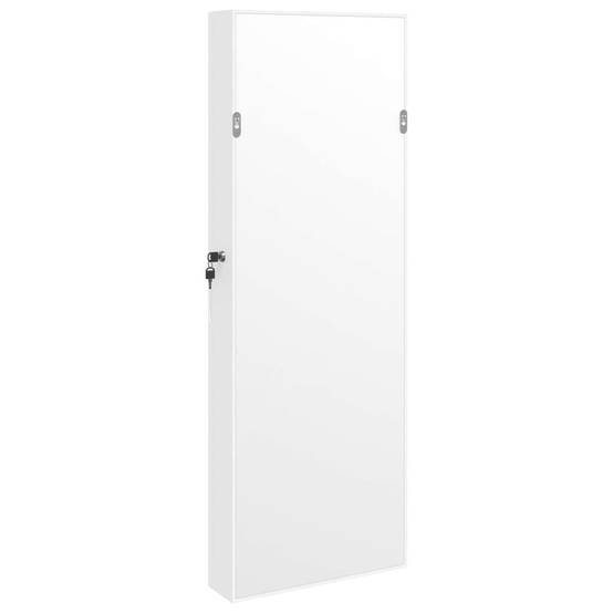 Miroir sur pied avec rangement - Armoire à bijoux avec miroir et éclairage LED mural blanc PC134 - Image 6