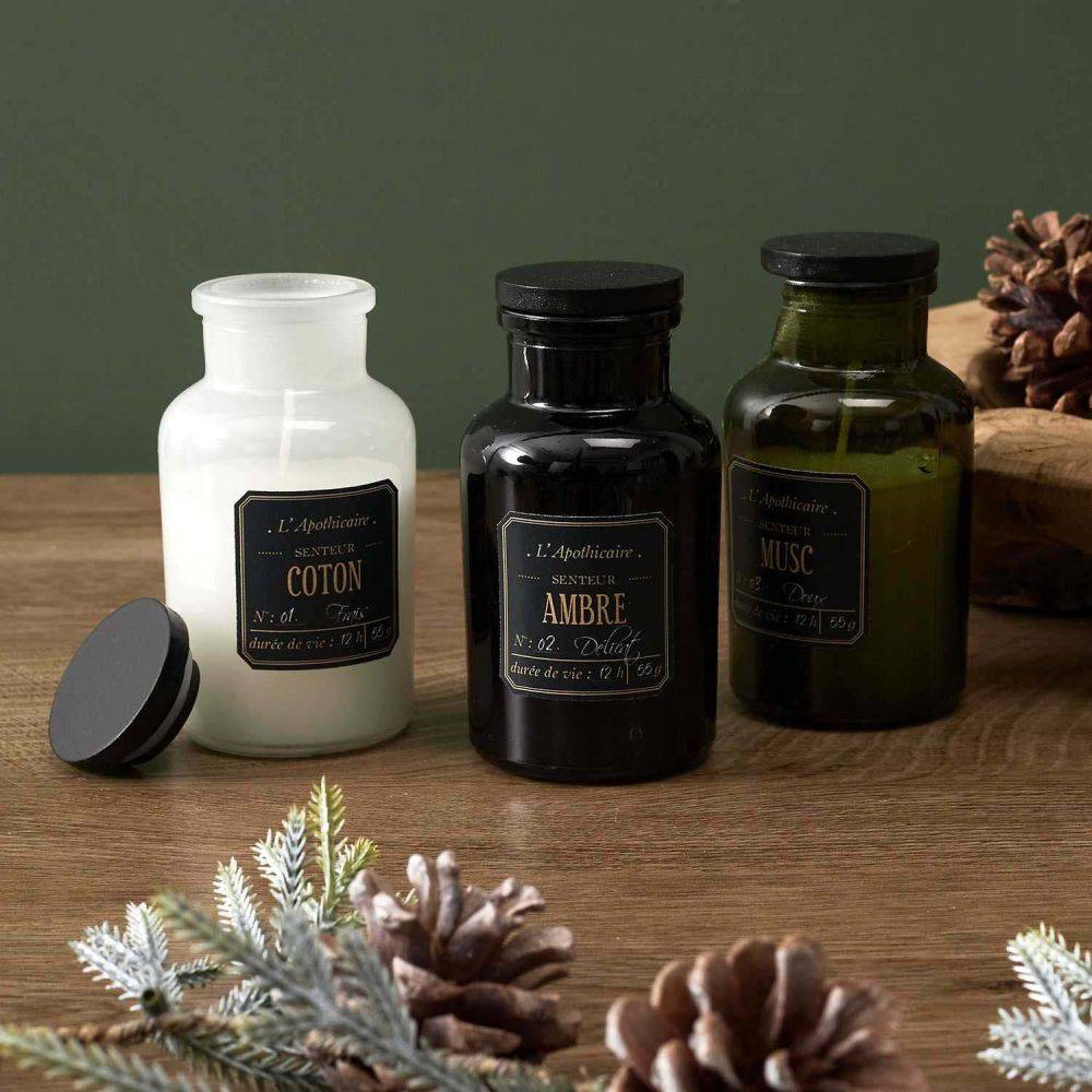 The Home Deco Factory - Bougie parfumée fiole Alchimiste (Lot de 3) 13 cm - Image 2