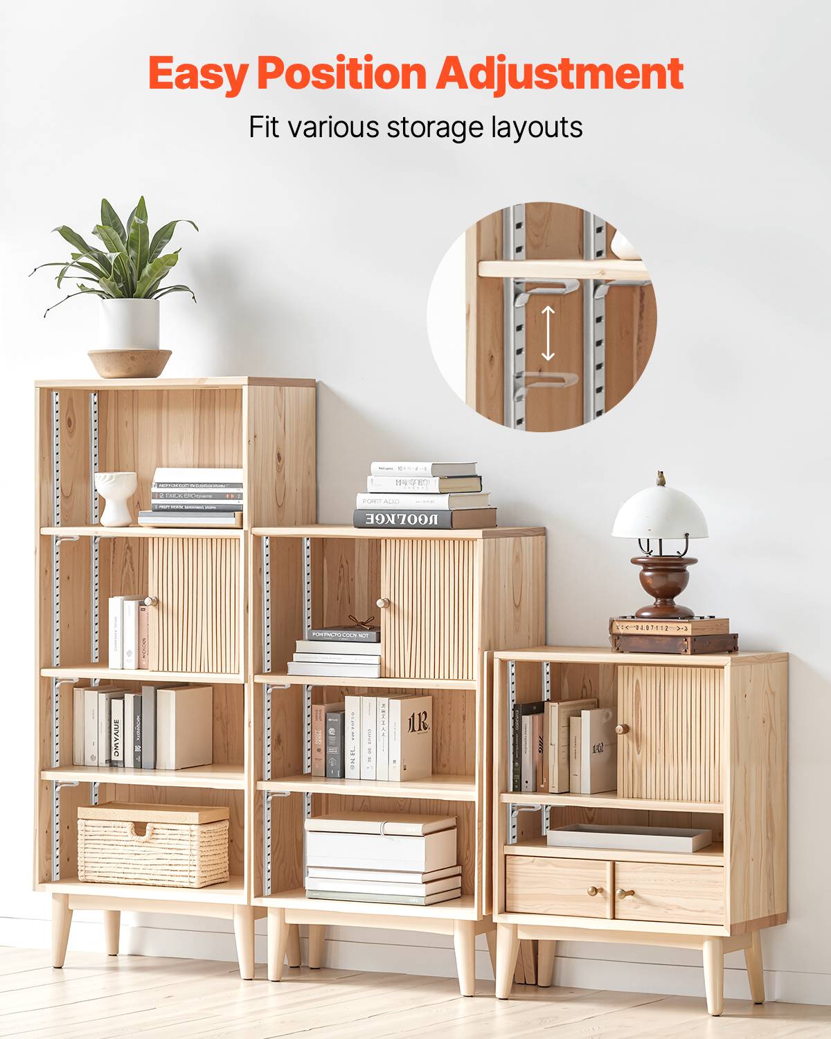 VEVOR Crémaillère étagère 923mm, rail simple, lot 6, acier. - Image 3