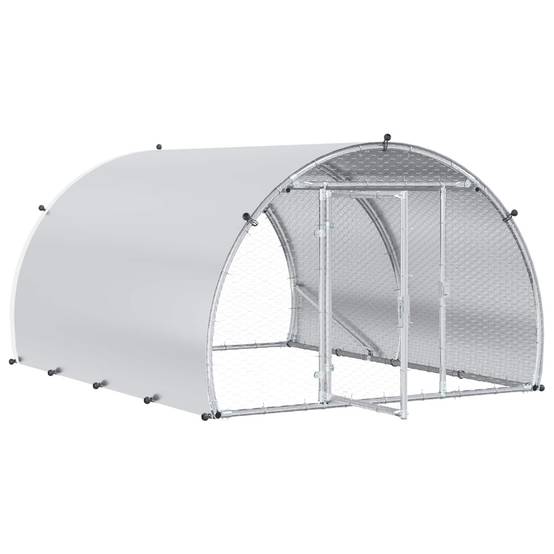 Vidaxl - Poulailler Argenté 200 x 150 x 100 cm Acier galvanisé vidaXL 42042524 - Image 4