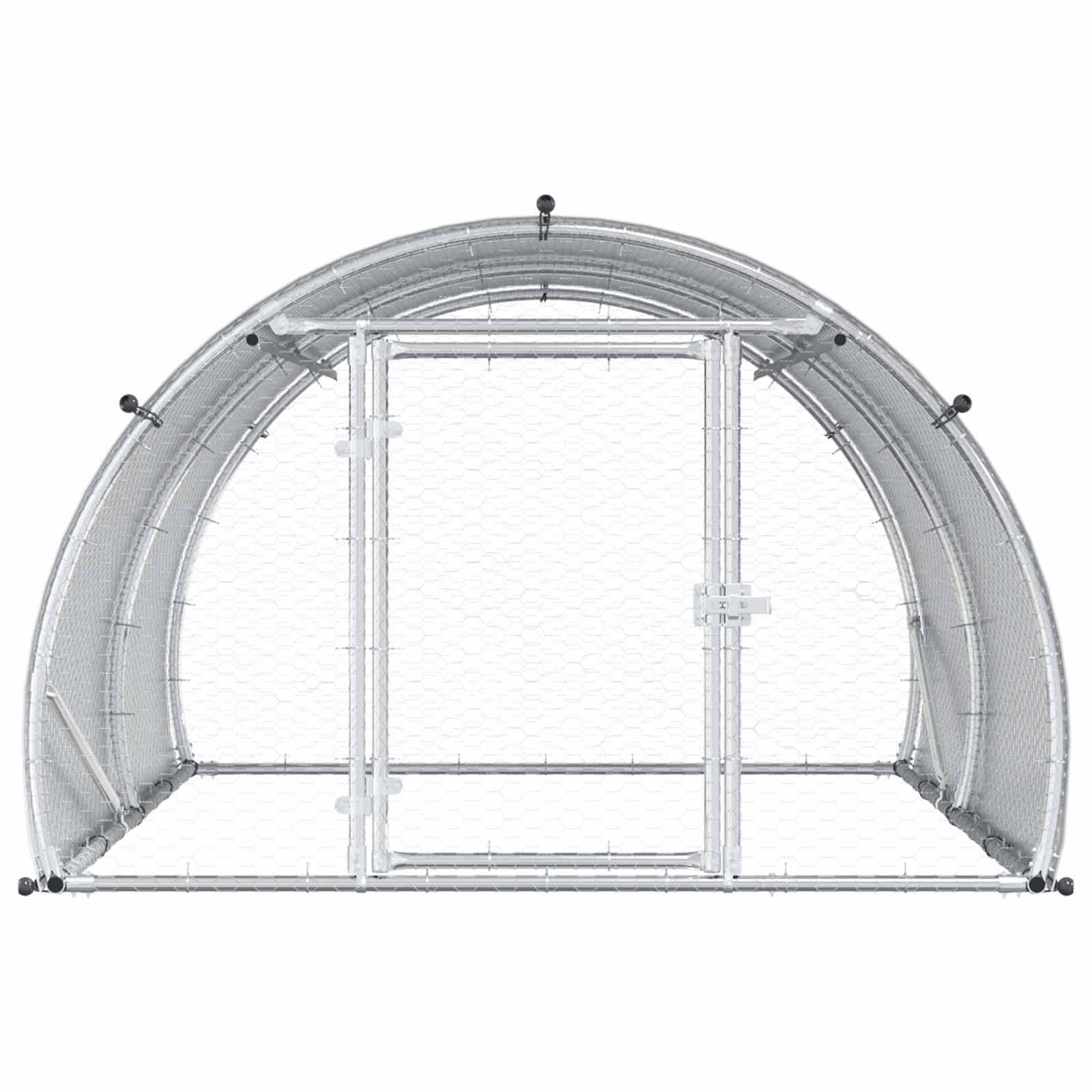 Vidaxl - Poulailler Argenté 200 x 150 x 100 cm Acier galvanisé vidaXL 42042524 - Image 5