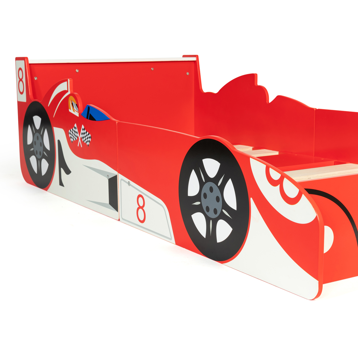 PACK COMPLET LIT ENFANT VOITURE FORMULE 1 RACE LIT+MATELAS & PARURE