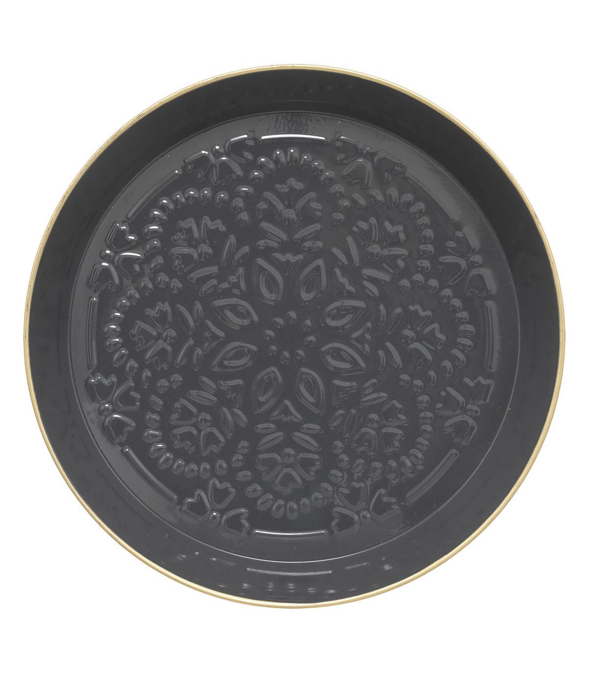 Set de 2 Plateaux ronds de diamètres différents en Métal déco - Imagen 4