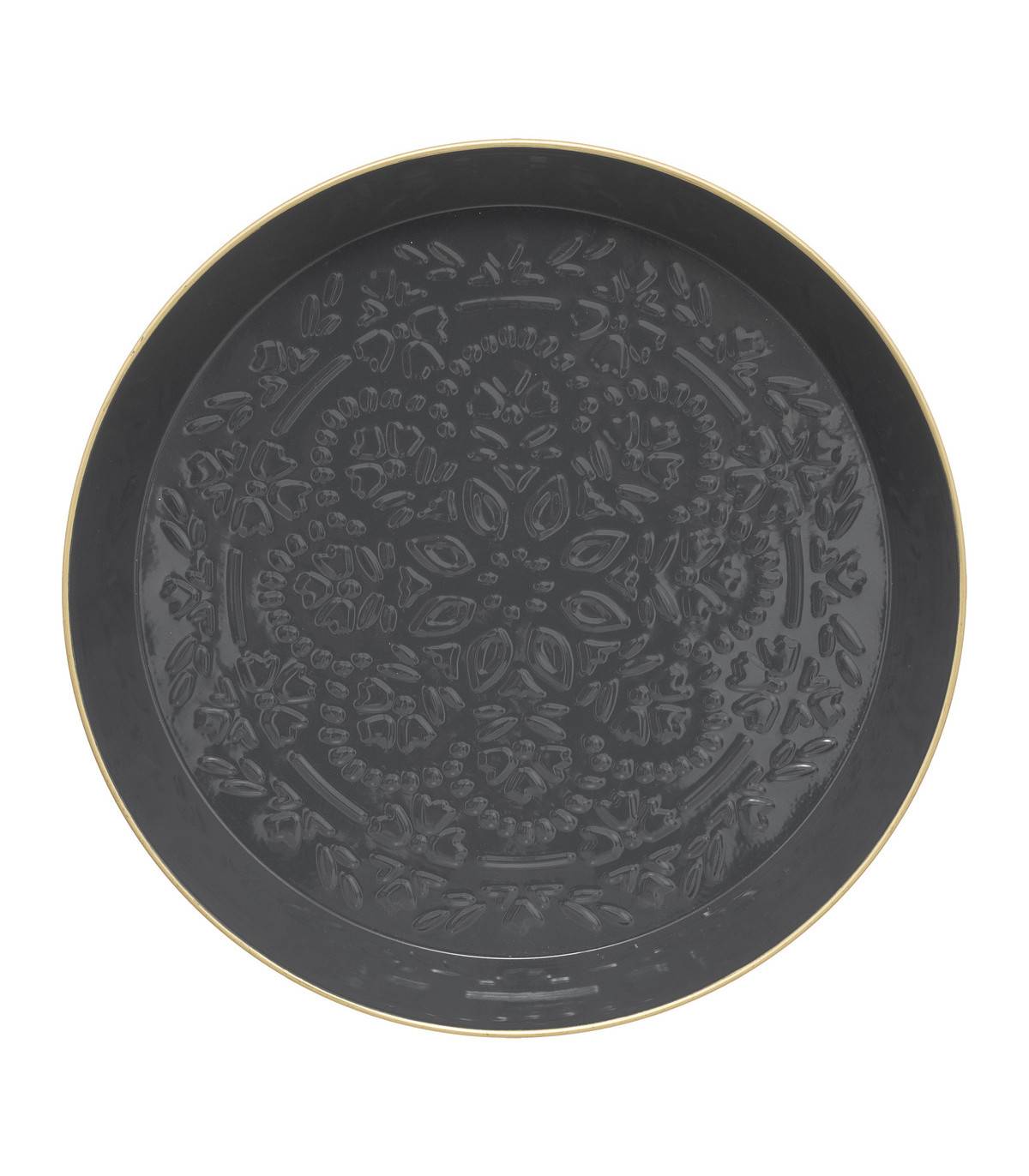 Set de 2 Plateaux ronds de diamètres différents en Métal déco - Imagen 3