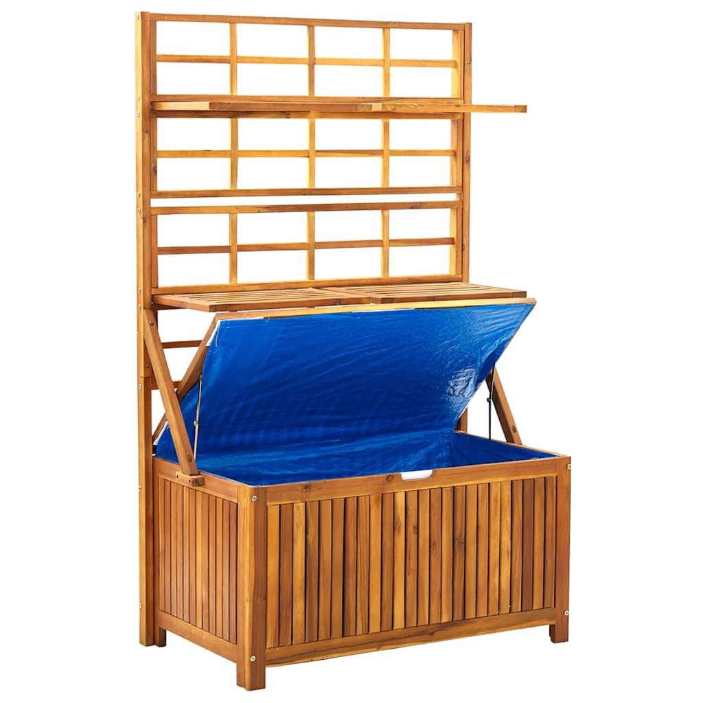 Boîte de rangement avec treillis bois acacia naturel 99 x 55 x 160 cm - PANGIVO - Image 6
