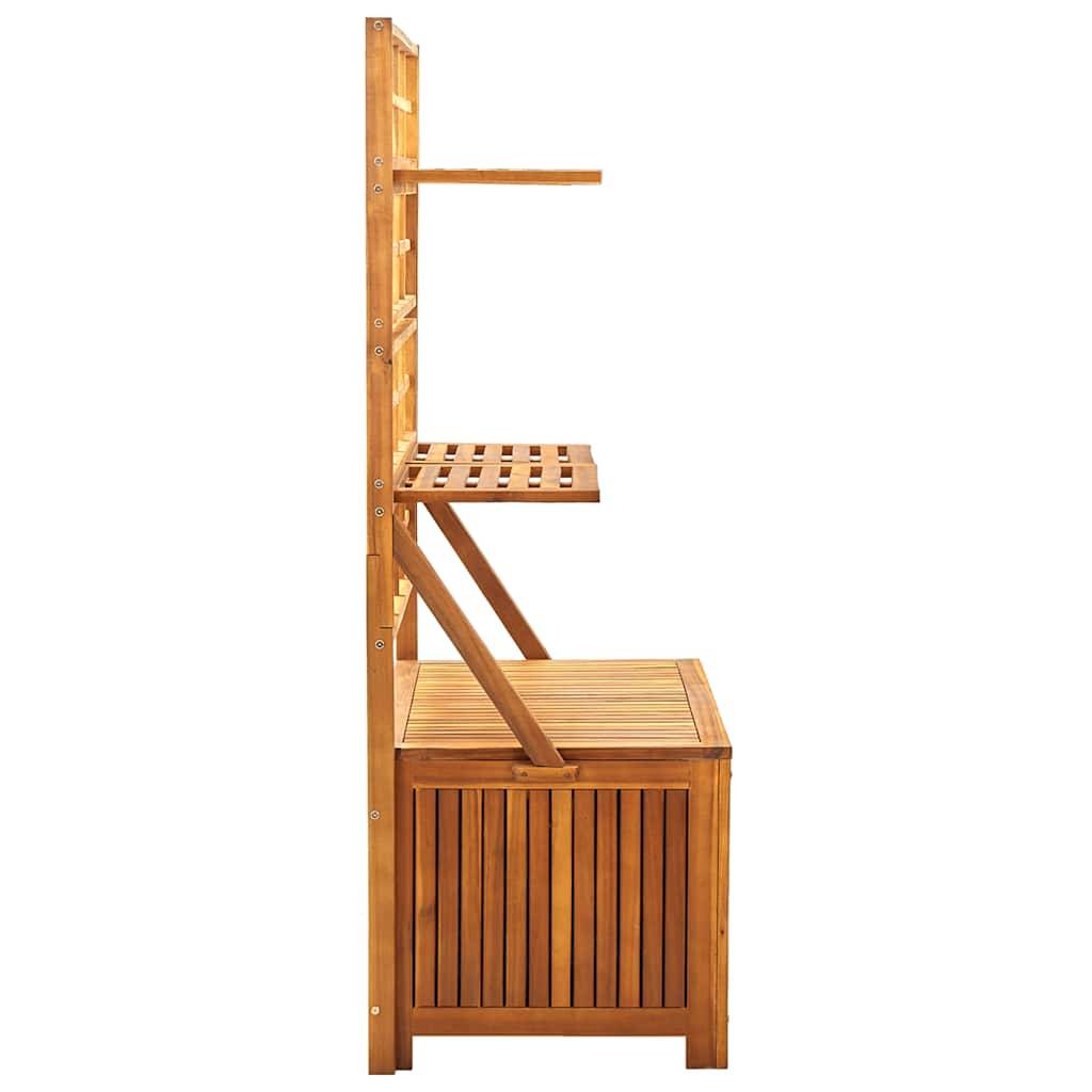 Boîte de rangement avec treillis bois acacia naturel 99 x 55 x 160 cm - PANGIVO - Image 4