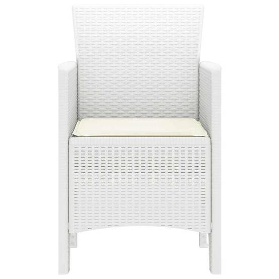 Chaise de jardin polypropylène blanc 53 x 49 x 85 cm, Poids :13kg - PANGIVO - Image 5