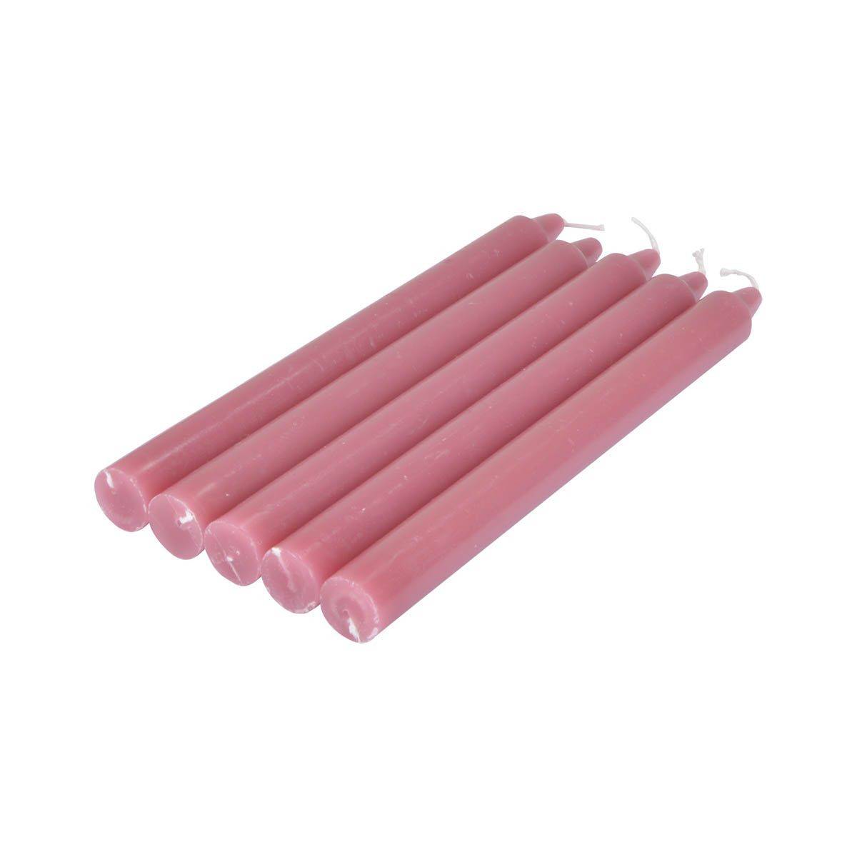Lot de 5 Bougies Chandelier "Essentiel II" 19cm Rose - Image 1
