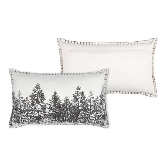 Lovely Casa - Coussin forêt esprit montagne en velours de coton imprimé - LOVELY CASA - Imagen 1