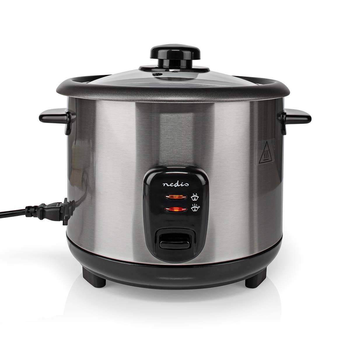 Cuiseur à Riz 1.5 Litres 500W Bol amovible Acier inoxydable anti-adhésif NEDIS - Imagen 1