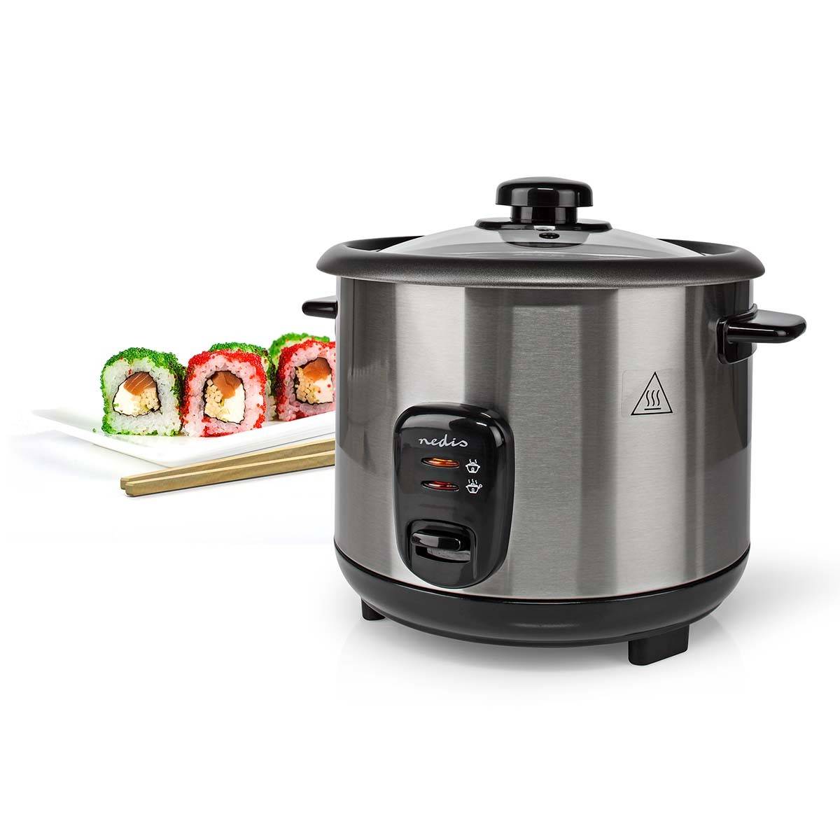 Cuiseur à Riz 1.5 Litres 500W Bol amovible Acier inoxydable anti-adhésif NEDIS - Imagen 2