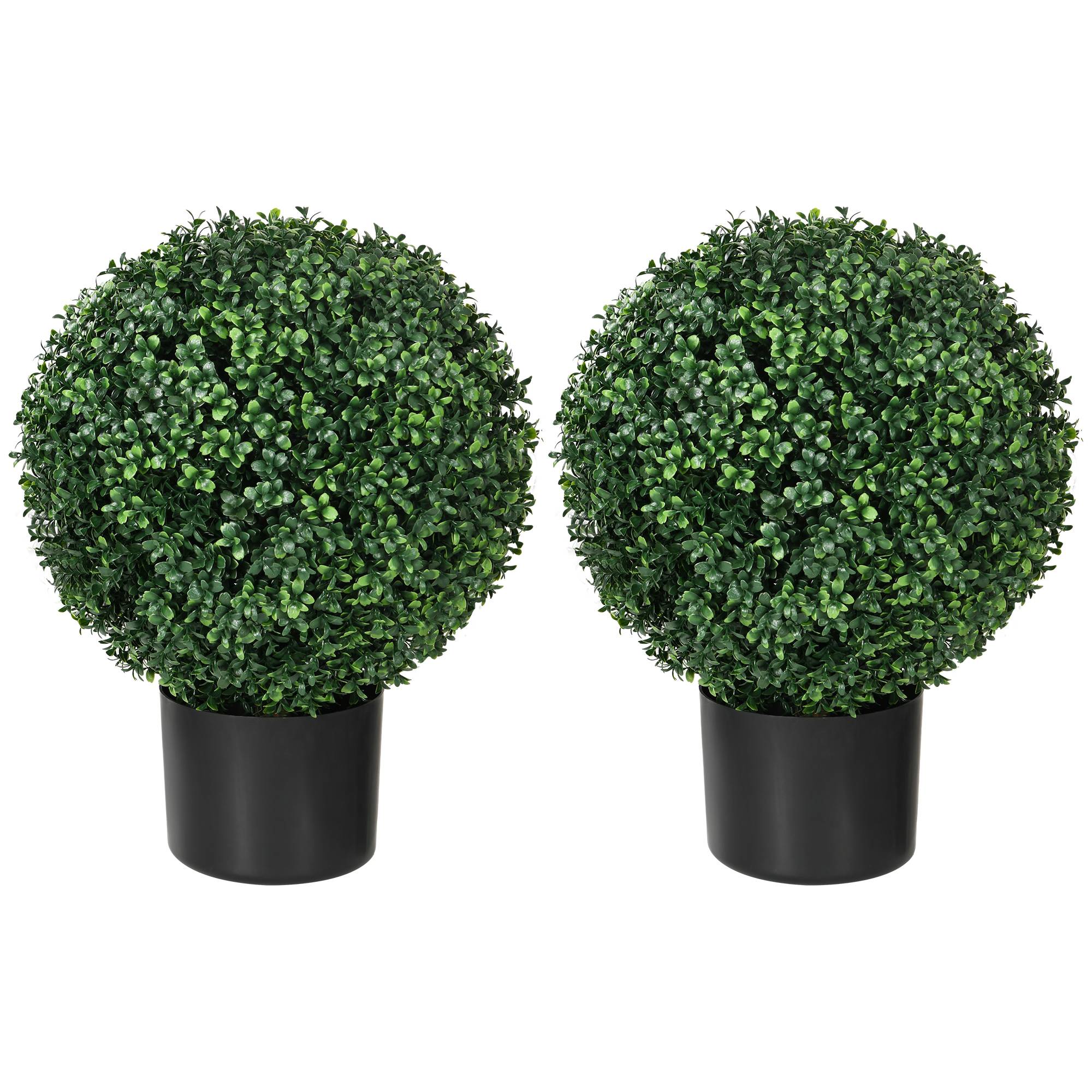 Sans Marque - Plante artificielle buis sphérique 52x40 cm verte - Image 2