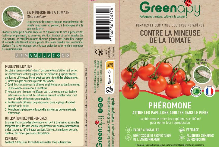 Biotop - Biotop - Phéromone mineuse de la tomate pour piégeage adultes x2 - Image 1