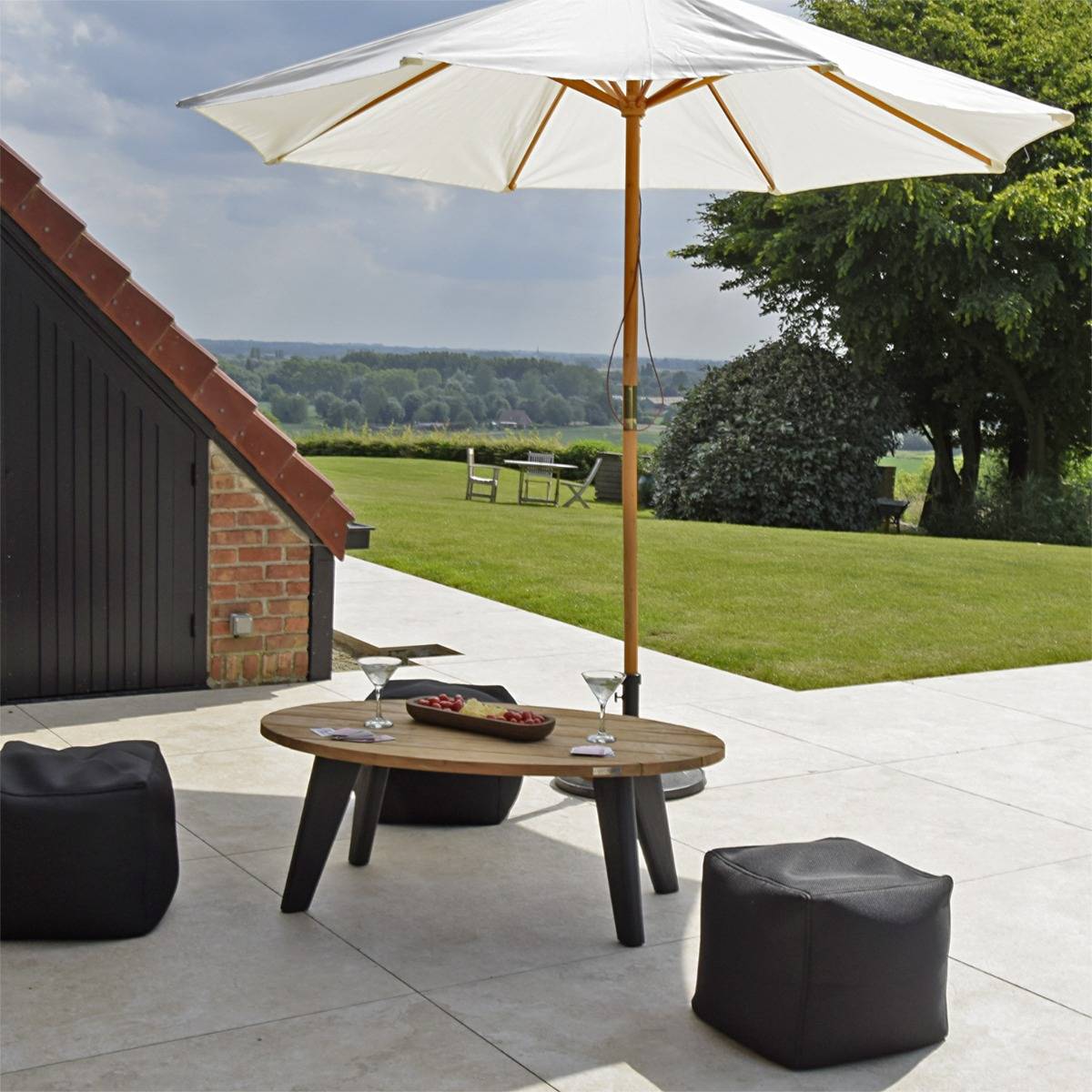 Gecko Jardin - Table basse en teck recyclé 120 cm, Elfe - Gecko Jardin - Imagen 5