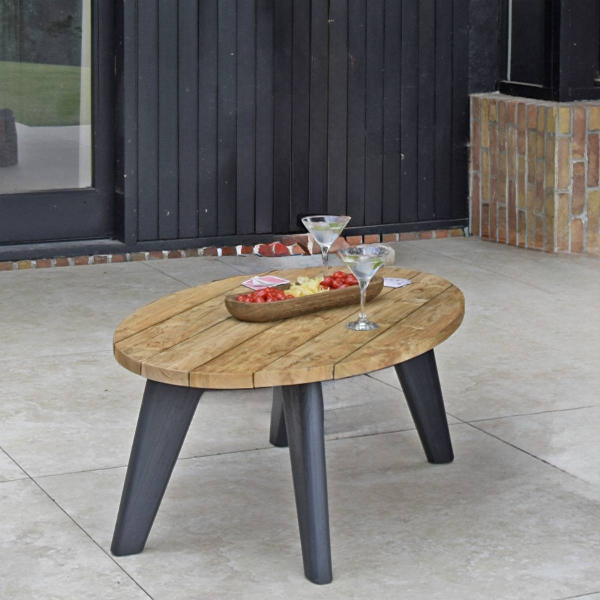 Gecko Jardin - Table basse en teck recyclé 120 cm, Elfe - Gecko Jardin - Imagen 4