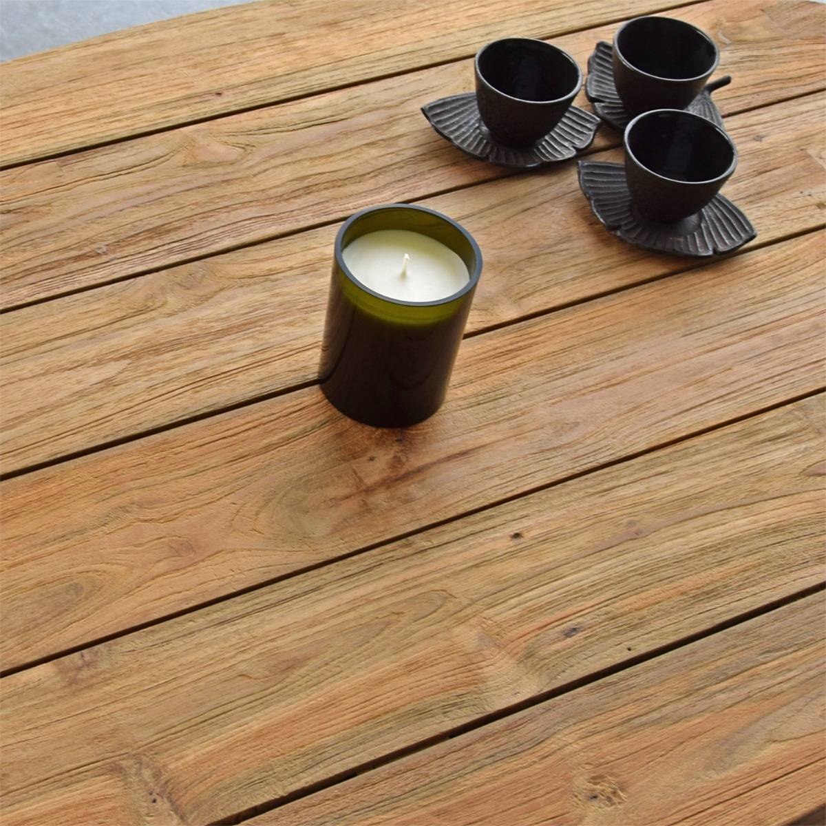 Gecko Jardin - Table basse en teck recyclé 120 cm, Elfe - Gecko Jardin - Imagen 3