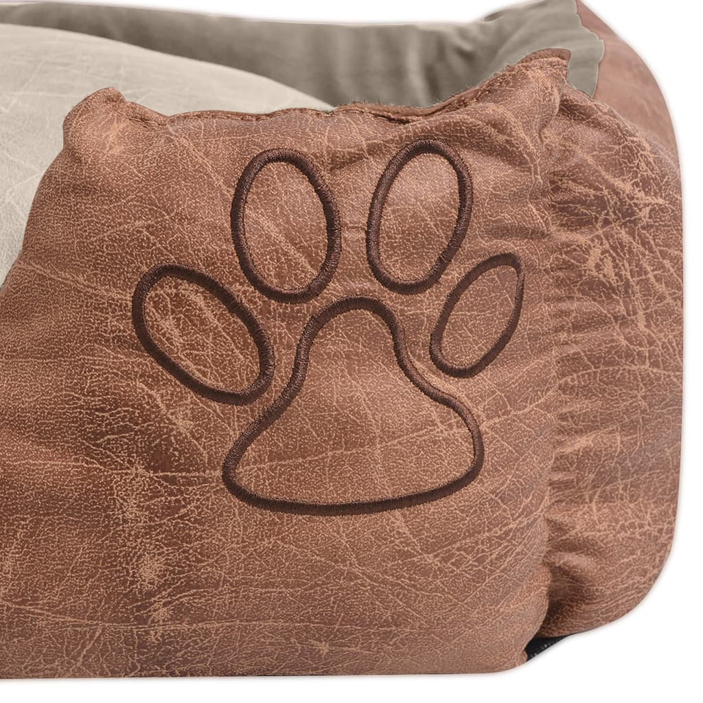 Vidaxl - Lit pour chiens avec coussin Cuir artificiel PU Taille XXL Beige vidaXL 170429 - Imagen 3