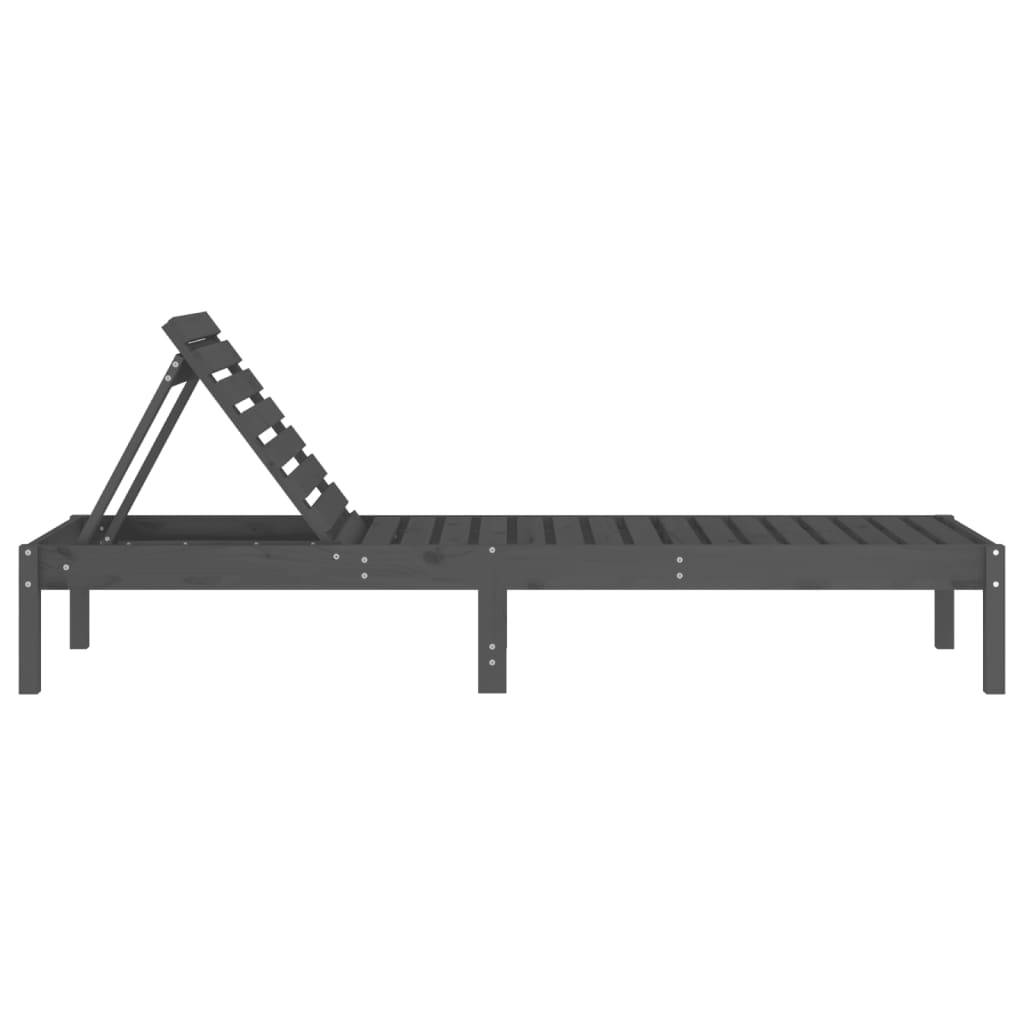Chaise Longue Extérieure Bois Massif Pin Traité Terrasse Gris – ComfortXL Outdoor Living - Image 4
