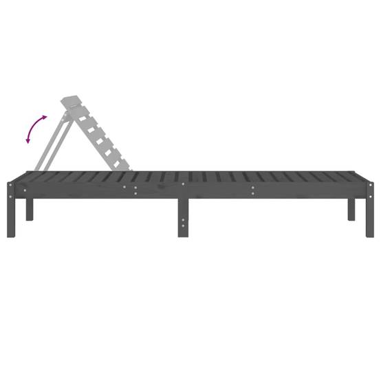 Chaise Longue Extérieure Bois Massif Pin Traité Terrasse Gris – ComfortXL Outdoor Living - Image 6