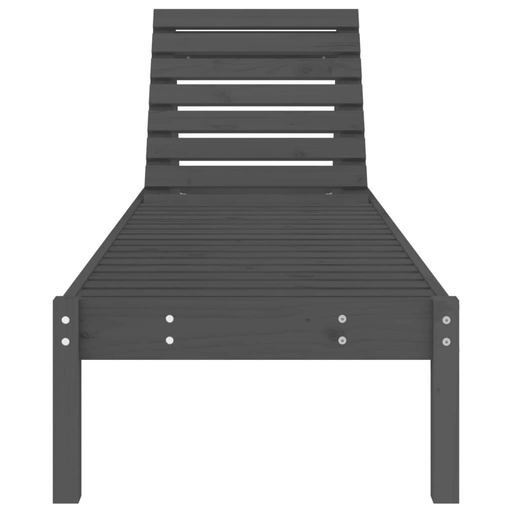 Chaise Longue Extérieure Bois Massif Pin Traité Terrasse Gris – ComfortXL Outdoor Living - Image 3
