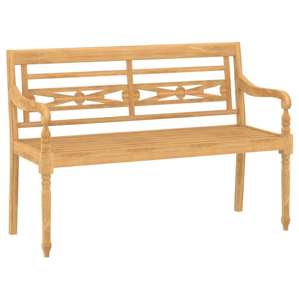 Helloshop26 - Salon de jardin meuble d'extérieur ensemble de mobilier 4 pièces avec coussins bois de teck solide - Imagen 4