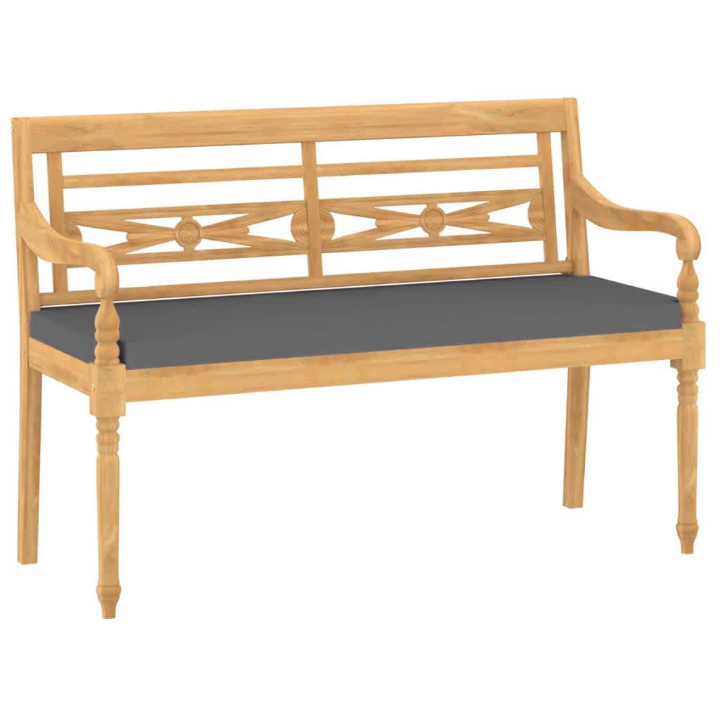 Helloshop26 - Salon de jardin meuble d'extérieur ensemble de mobilier 4 pièces avec coussins bois de teck solide - Imagen 2