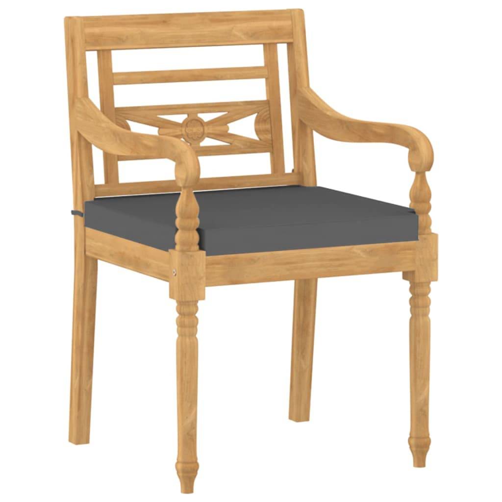 Helloshop26 - Salon de jardin meuble d'extérieur ensemble de mobilier 4 pièces avec coussins bois de teck solide - Imagen 5