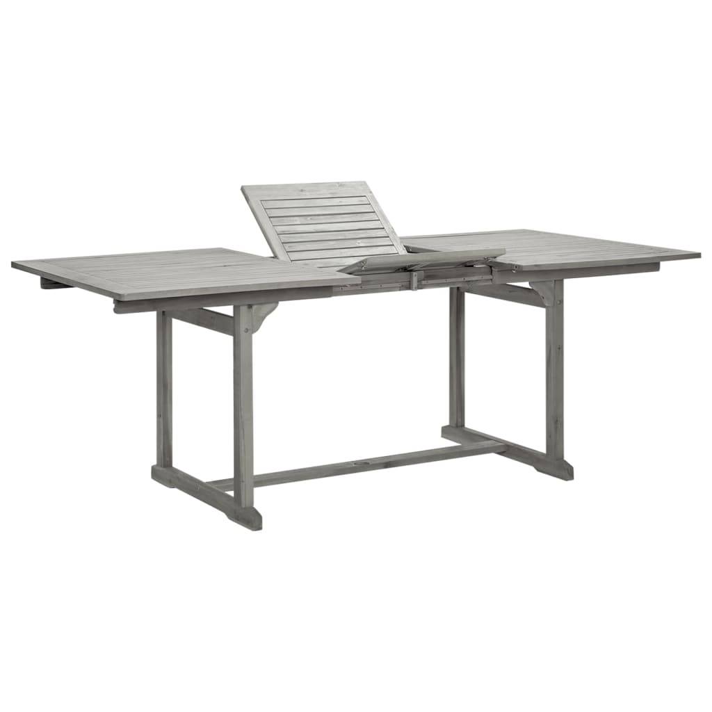 ComfortXL - Table Extensible de Jardin Grise 150-200cm en Bois d'Acacia avec Trou Parasol – ComfortXL Outdoor Living - Image 1
