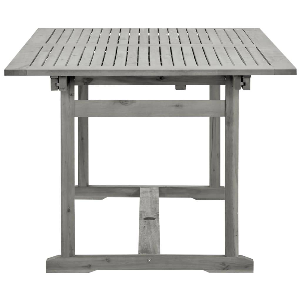 ComfortXL - Table Extensible de Jardin Grise 150-200cm en Bois d'Acacia avec Trou Parasol – ComfortXL Outdoor Living - Image 6