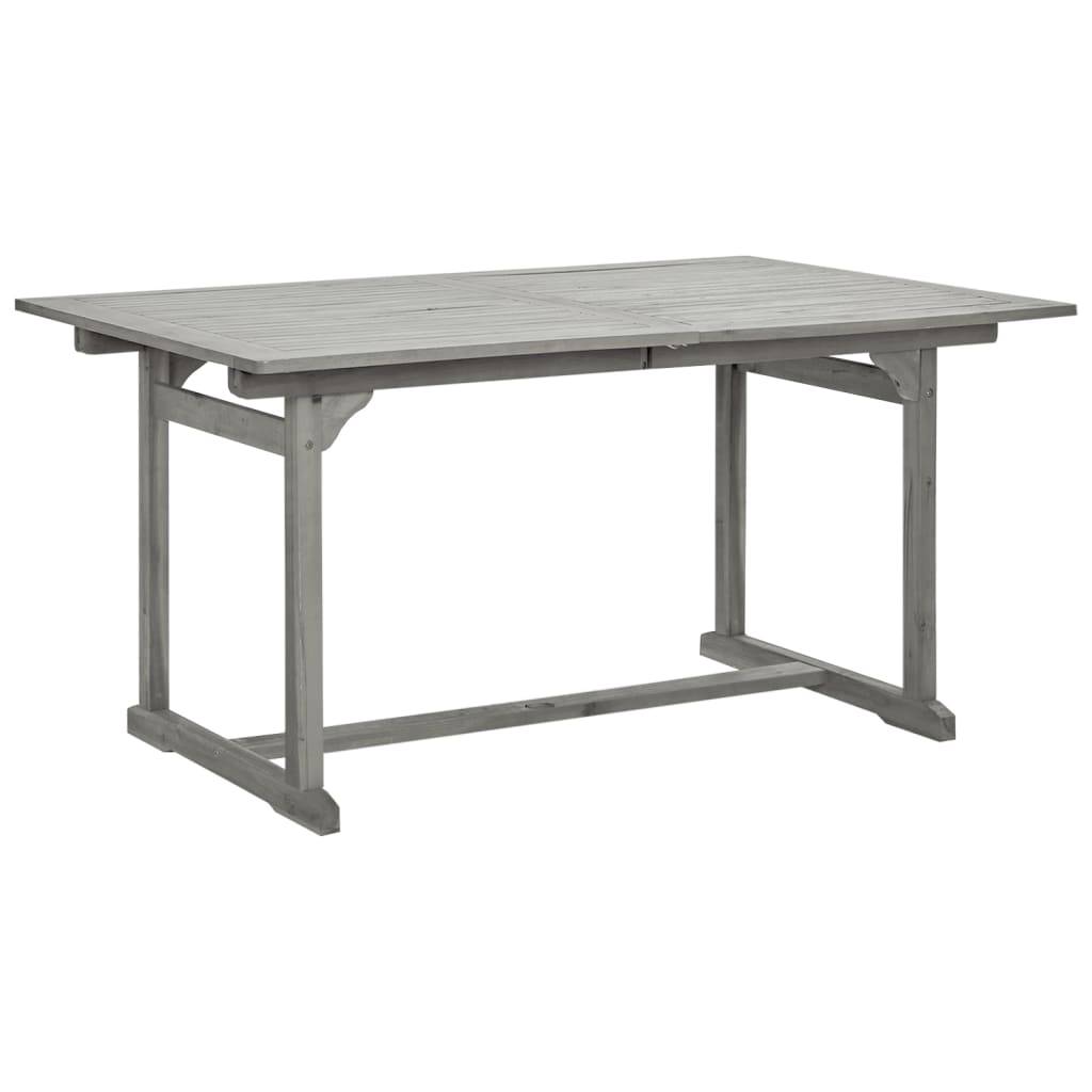 ComfortXL - Table Extensible de Jardin Grise 150-200cm en Bois d'Acacia avec Trou Parasol – ComfortXL Outdoor Living - Image 3