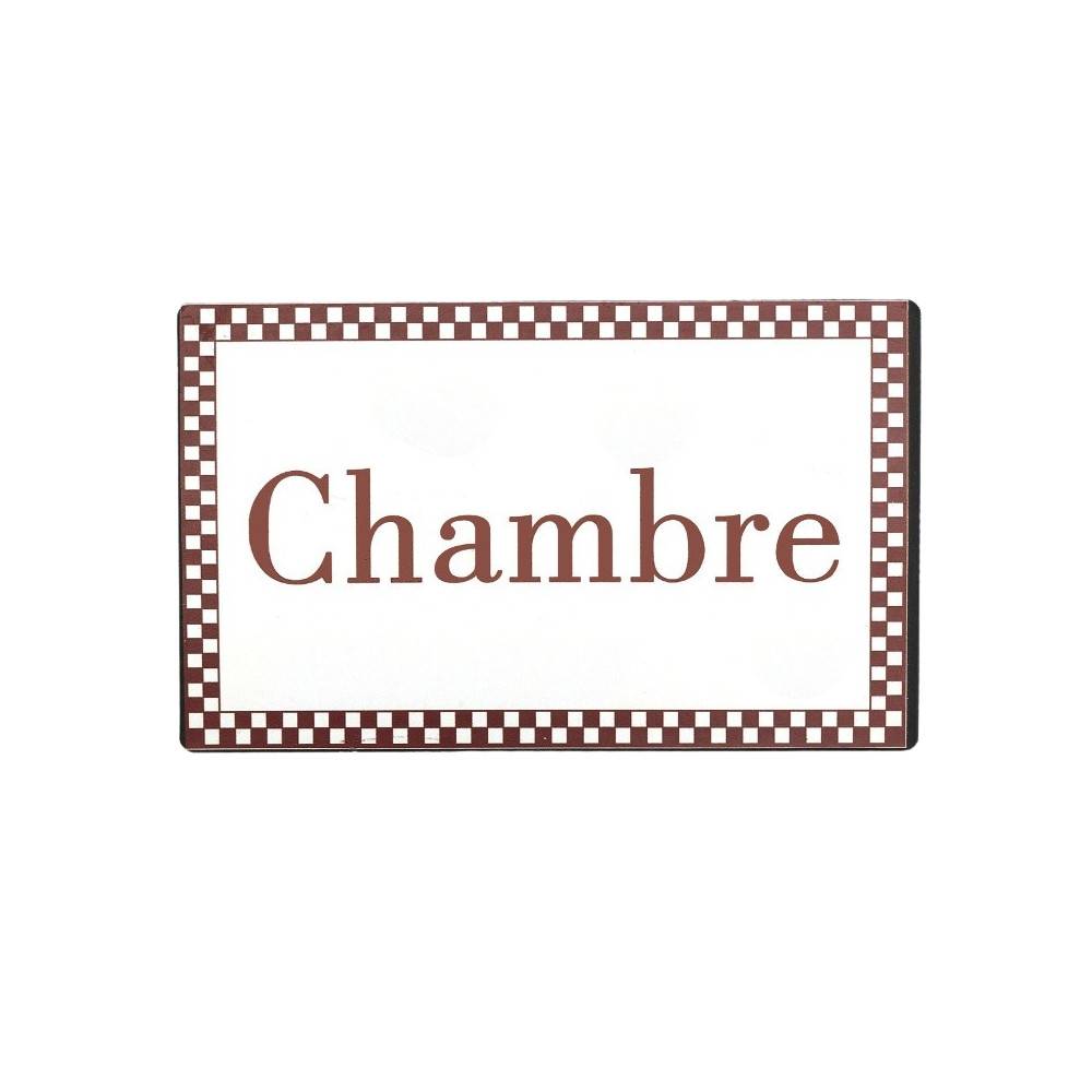 Chemin De Campagne - ~ Plaque de porte décorative vintage chambre fer blanc marron 15x9cm Chemin de campagne