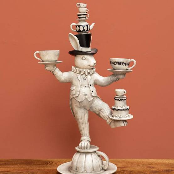 Lapin Alice 3 petits pots 61x23x37cm - Image 1