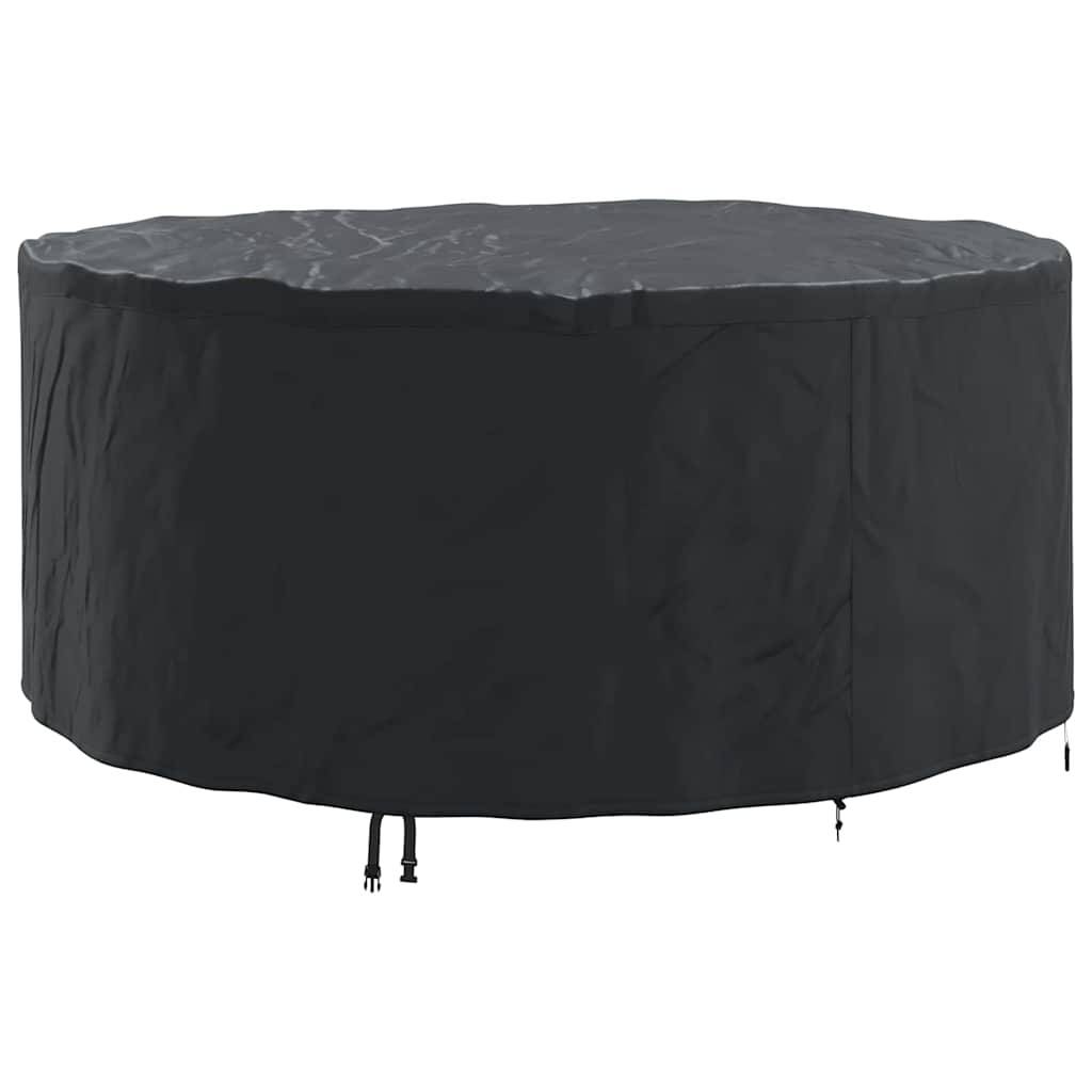 Housse de Jardin pour Table Ronde Tissu Oxford 210D Imperméable Anti-UV Protection Extérieur Noir 200x200x105 cm – ComfortXL Outdoor Living - Image 2