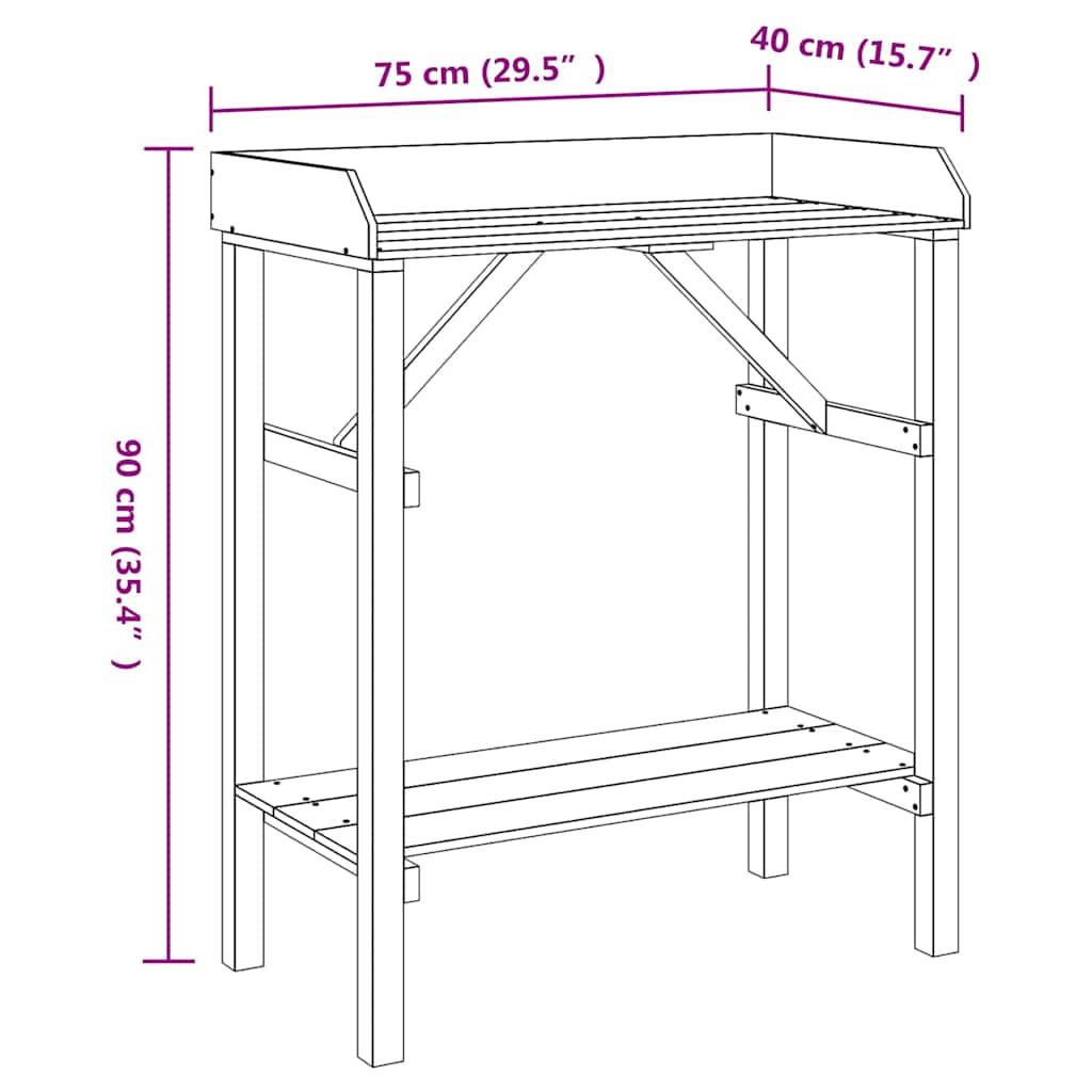 Support plante Prolenta Naturel 75 X 40 X 90 cm - P95016N - Image 10