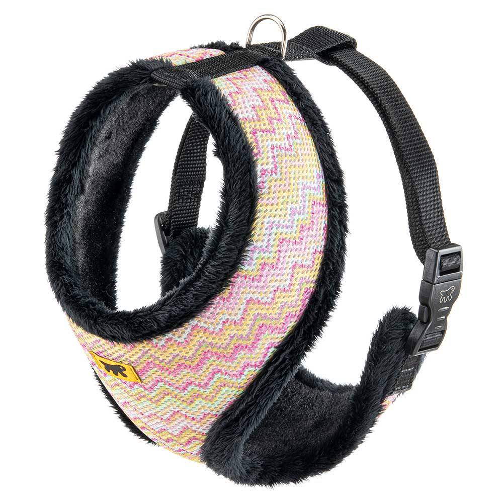 Ferplast - NIKITA FUR XL Harnais pour Chien, Respirant, Fourrure Ecologique Douce, Sangle Réglable, Multicouleur - Imagen 1