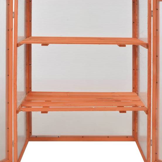 PANGIVO - Serre de jardin bois naturel 75 x 47 x 109 cm - PANGIVO - Image 8