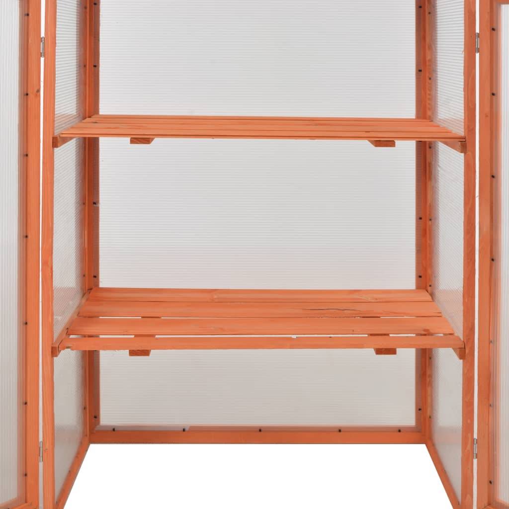 PANGIVO - Serre de jardin bois naturel 75 x 47 x 109 cm - PANGIVO - Image 8