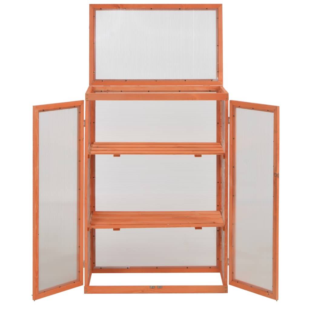 PANGIVO - Serre de jardin bois naturel 75 x 47 x 109 cm - PANGIVO - Image 4