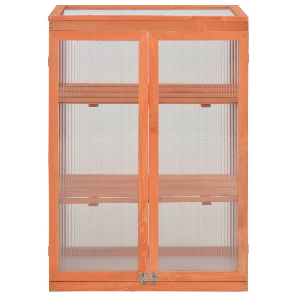PANGIVO - Serre de jardin bois naturel 75 x 47 x 109 cm - PANGIVO - Image 2