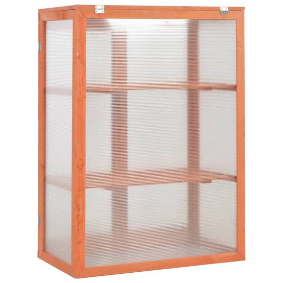 PANGIVO - Serre de jardin bois naturel 75 x 47 x 109 cm - PANGIVO - Image 7