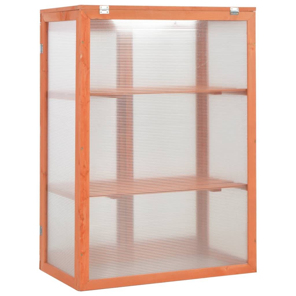 PANGIVO - Serre de jardin bois naturel 75 x 47 x 109 cm - PANGIVO - Image 7