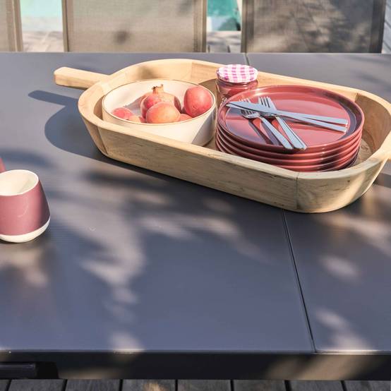 Oviala - Ensemble table de jardin extensible 256-320 cm et 10 assises Albi - Oviala - Image 3