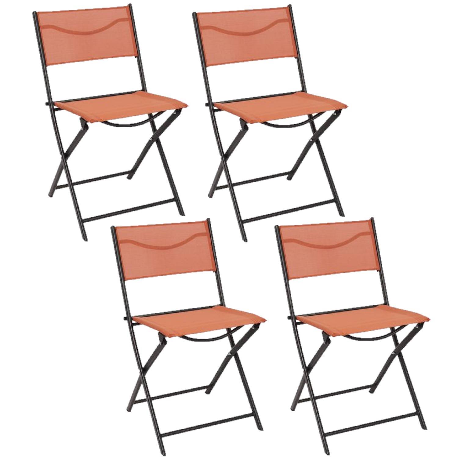 Sans Marque - Lot de 4 Chaises pliantes d'extérieur Elba - Toilinux - Imagen 1