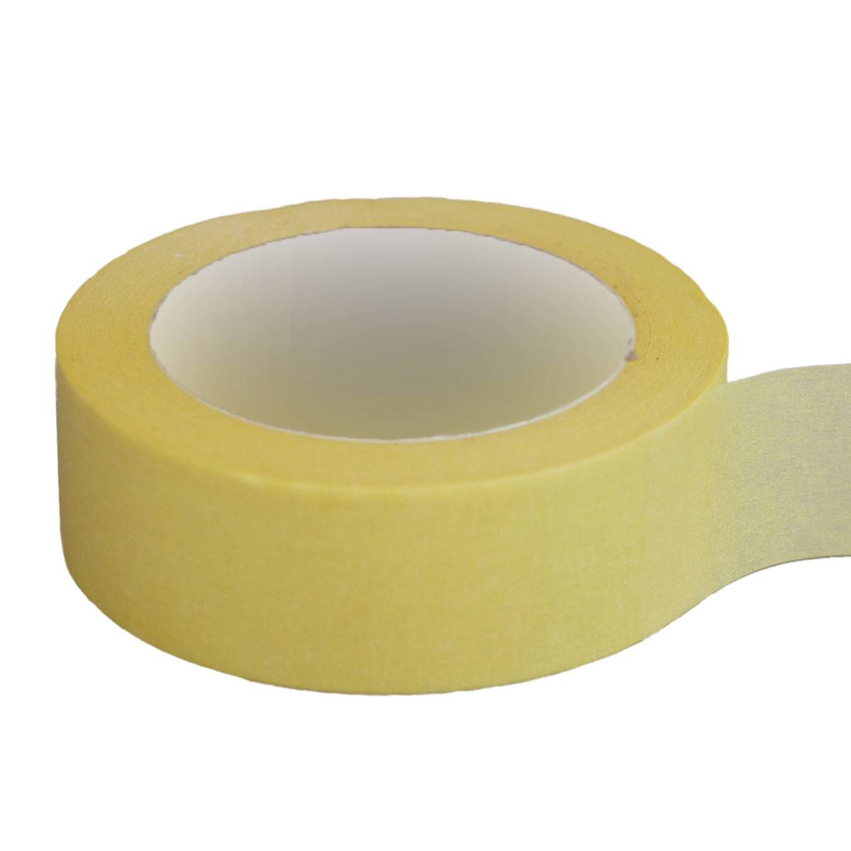 Ruban adhésif de masquage jaune jusqu'à 80° - rouleau adhésif 38 mm x 50 m pour la peinture TECPLAST - Image 2
