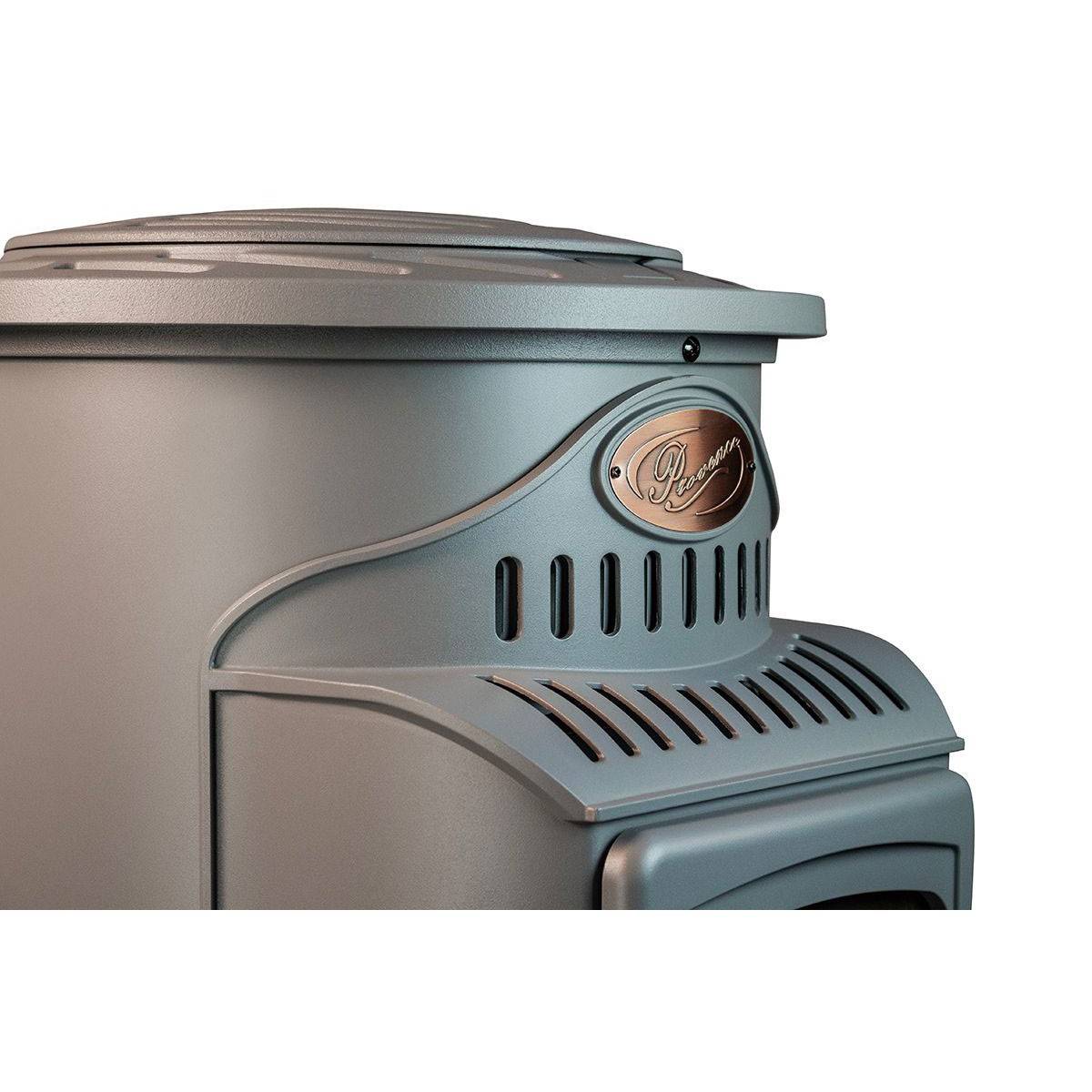 Universal - Poêle à gaz Fonte véritable 3.4KW Gris Effet feu de bois Chauffage d'appoint Provence Sahara - Imagen 6