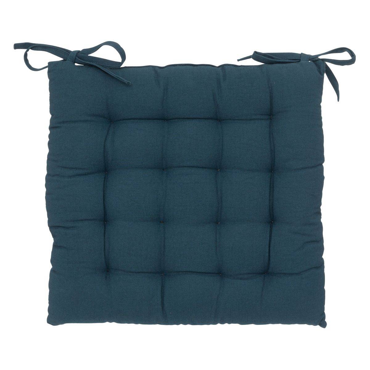 Lot de 6 Galettes de chaise en Coton Bleu egeen 38 x 38 cm - Imagen 3