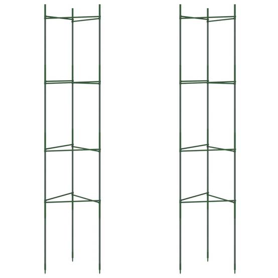 Supports Hauts pour Plantes Grimpantes Acier Tuteurage Vertical pour Jardin Lot de 2 Vert 154 cm – ComfortXL Outdoor Living - Image 2