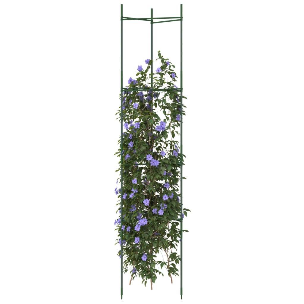 Supports Hauts pour Plantes Grimpantes Acier Tuteurage Vertical pour Jardin Lot de 2 Vert 154 cm – ComfortXL Outdoor Living - Image 1