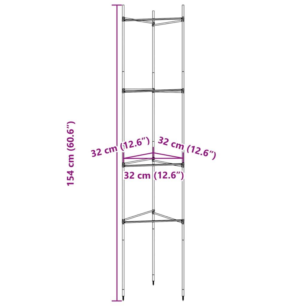 Supports Hauts pour Plantes Grimpantes Acier Tuteurage Vertical pour Jardin Lot de 2 Vert 154 cm – ComfortXL Outdoor Living - Image 8
